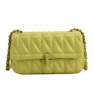 sac pochette vert anis