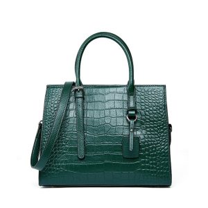 sac à main en cuir effet crocodile