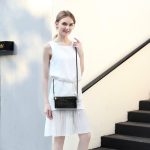 sac en cuir noir à bandoulière