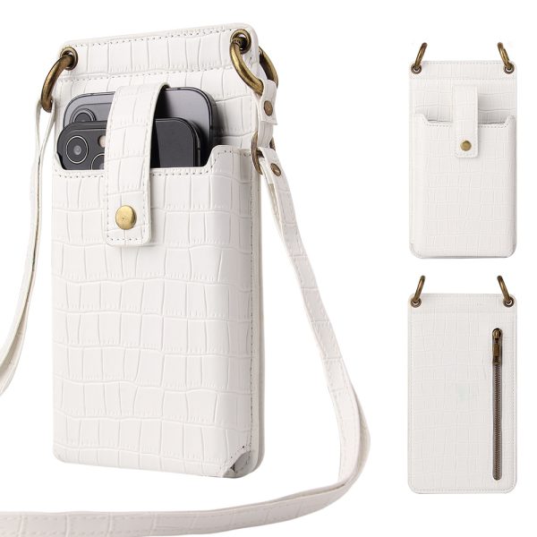 pochette bandoulière effet crocodile