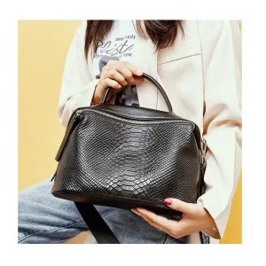 sac à main cuir effet crocodile