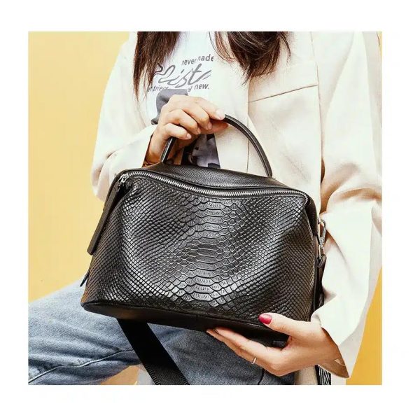 sac à main cuir effet crocodile