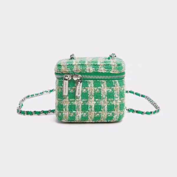 Petit sac en tweed vert
