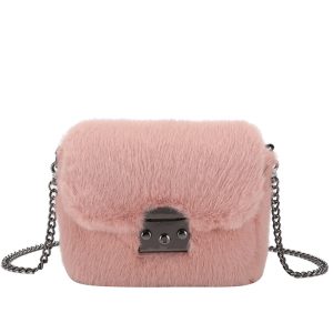 petit sac bandoulière fausse fourrure