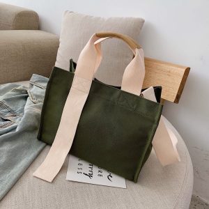 sac bandoulière en toile vert