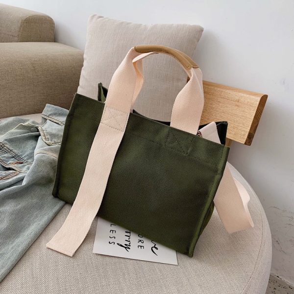 sac bandoulière en toile vert