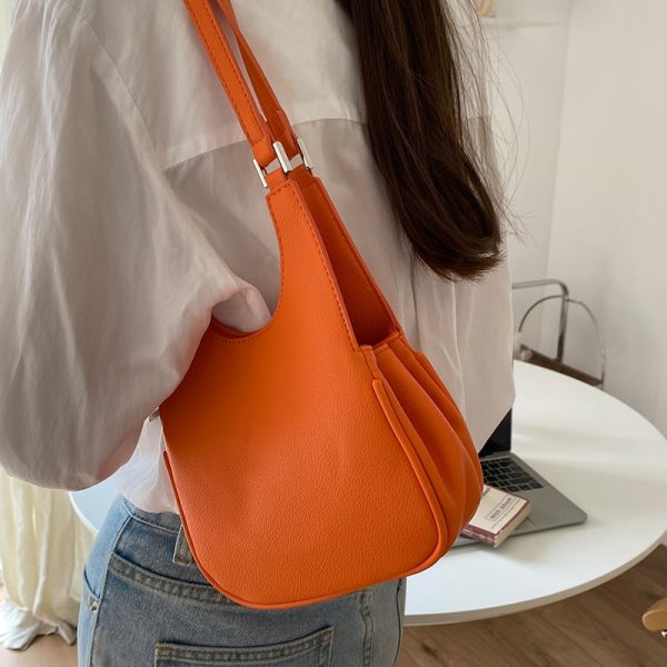 sac bandoulière cuir synthétique orange