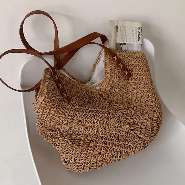 sac à main fourre-tout en paille