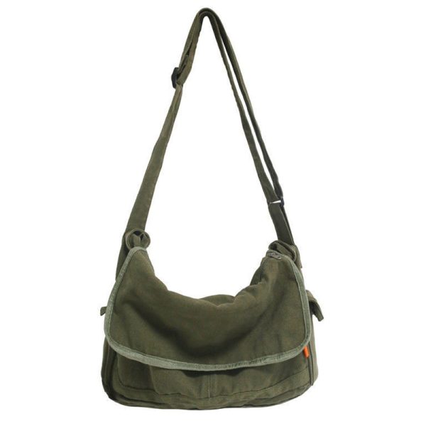 sac bandoulière coton kaki