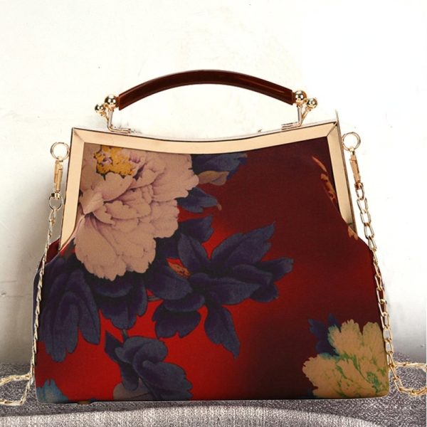 sac à bandoulière vintage pivoine