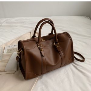 sac à main bandoulière boston marron