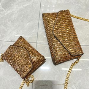 pochette bandoulière dorée