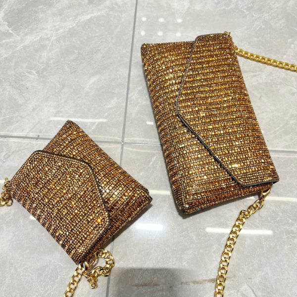 pochette bandoulière dorée