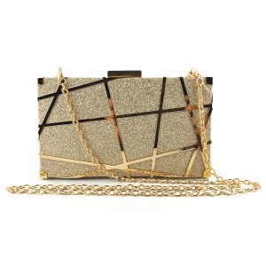 sac pochette graphique à paillettes