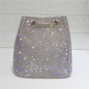 sac seau bandoulière argent