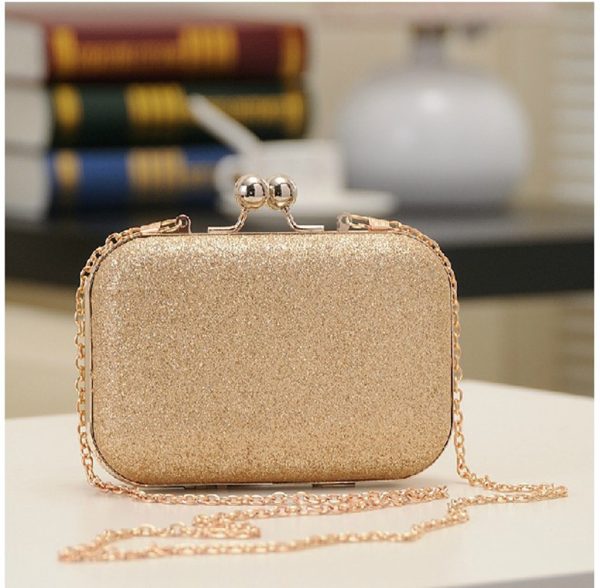 sac clutch doré