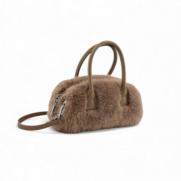 sac bandoulière en fausse fourrure