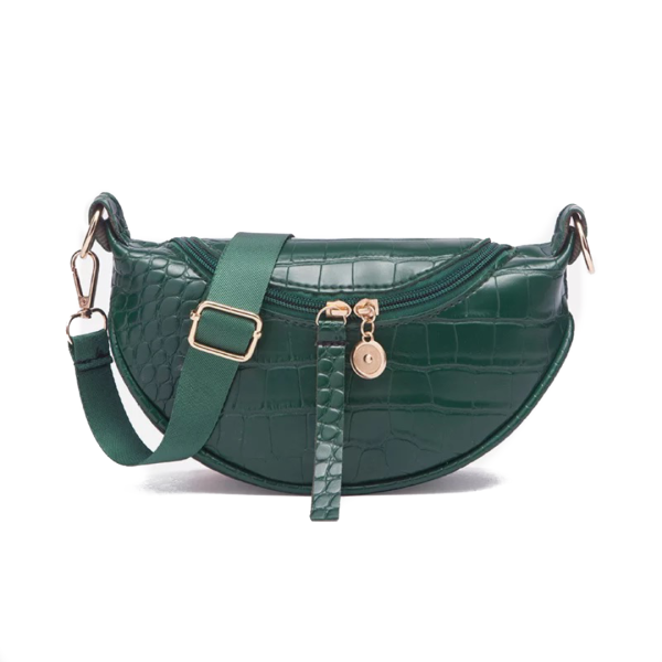sac banane bandoulière motif crocodile