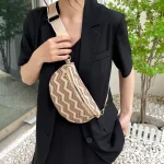 sac bandoulière en paille tressée