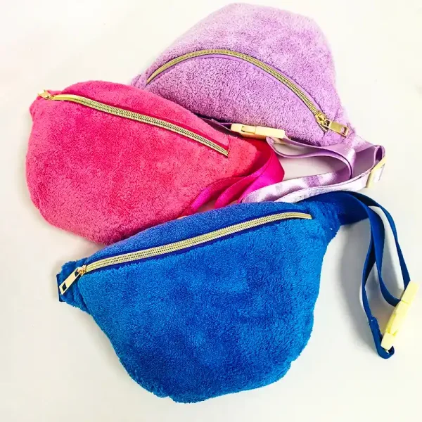 sac banane bandoulière en velours