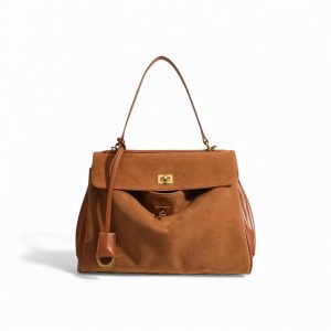 sac bandoulière en cuir daim