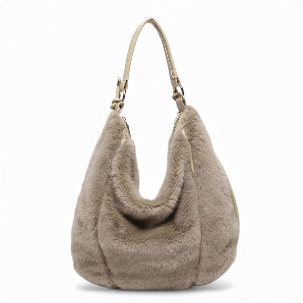 sac bandoulière en fausse fourrure