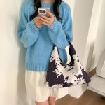 sac imprimé vache noir et blanc