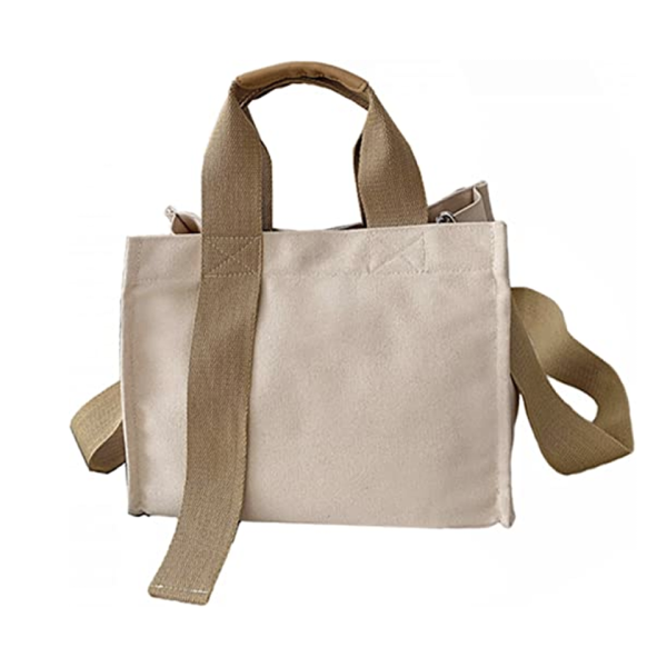 sac bandoulière toile beige